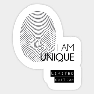 I AM UNIQUE Limited Edition Sticker